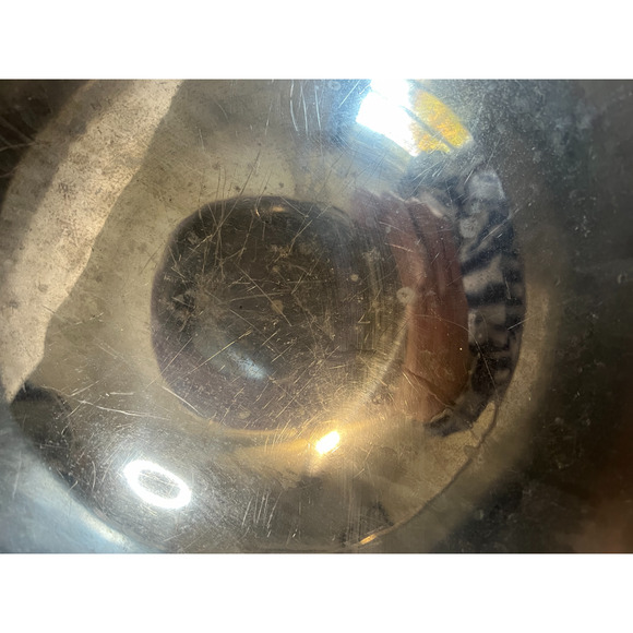 Lenox Vibe Metal Bowl Silver Abstract Black Swirl Salad Centerpiece Decoration - Picture 5 of 6